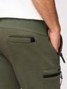 Ombre Clothing Férfi JOGGER nadrág combzsebbel és kontrasztos betétekkel - olivazöld V5 OM-PASK-0222 Ombre Clothing