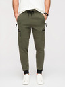 Ombre Clothing Férfi JOGGER nadrág combzsebbel és kontrasztos betétekkel - olivazöld V5 OM-PASK-0222 Ombre Clothing
