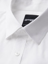 Ombre Clothing Férfi klasszikus SLIM FIT ing szatén szövetből - fehér V1 OM-SHOS-0211 Ombre Clothing
