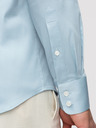 Ombre Clothing Férfi klasszikus SLIM FIT ing szatén szövetből - kék V2 OM-SHOS-0211 Ombre Clothing