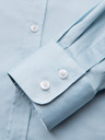 Ombre Clothing Férfi klasszikus SLIM FIT ing szatén szövetből - kék V2 OM-SHOS-0211 Ombre Clothing