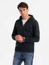 Ombre Clothing Férfi pamut BASIC cipzáras pulóver Ombre Clothing