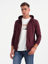Ombre Clothing Férfi pamut BASIC cipzáras pulóver Ombre Clothing
