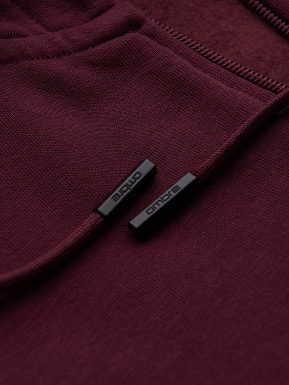 Ombre Clothing Férfi pamut BASIC cipzáras pulóver Ombre Clothing