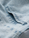Ombre Clothing Férfi denim bomberdzseki kőmosás hatású - világoskék V3 OM-JADJ-0163 Ombre Ruházat