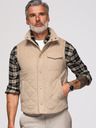 Ombre Clothing Férfi varrott mellény barackhatással - bézs V1 OM-JAVJ-0277 Ombre Clothing