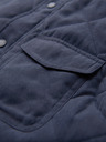 Ombre Clothing Férfi varrott ujjatlan dzseki barackhatással - sötétkék V2 OM-JAVJ-0277 Ombre Clothing