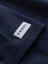Ombre Clothing Férfi pamut póló egyetemi stílusú nyomattal - sötét kék V3 OM-TSPT-0269 Ombre Clothing