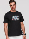 Ombre Clothing Férfi pamut póló ombré nyomattal - fekete V1 OM-TSPT-0286 Ombre Clothing