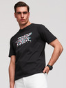 Ombre Clothing Férfi pamut póló ombré nyomattal - fekete V1 OM-TSPT-0286 Ombre Clothing
