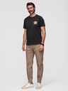Ombre Clothing Férfi pamut póló regular fit vintage tetoválás nyomattal - V2 black OM-TSPT-0257 Ombre Clothing