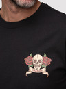 Ombre Clothing Férfi pamut póló regular fit vintage tetoválás nyomattal - V2 black OM-TSPT-0257 Ombre Clothing