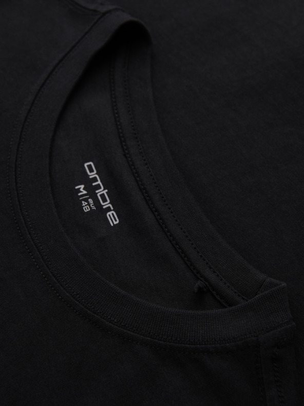 Ombre Clothing Férfi pamut póló regular fit vintage tetoválás nyomattal - V2 black OM-TSPT-0257 Ombre Clothing