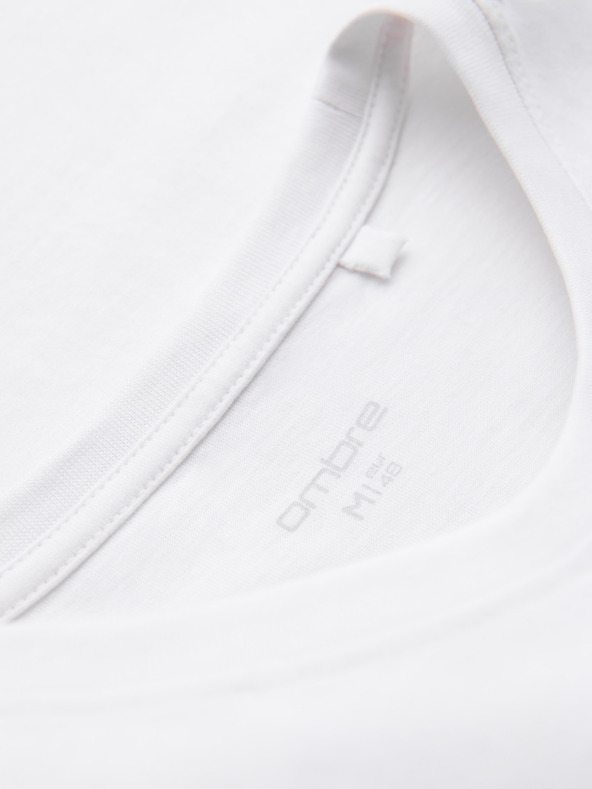 Ombre Clothing Férfi pamut póló nyomattal - fehér V1 OM-TSPT-0269 Ombre Clothing