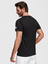 Ombre Clothing Férfi pamut póló College nyomattal - V2 black OM-TSPT-0269 Ombre Clothing