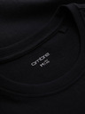 Ombre Clothing Férfi pamut póló College nyomattal - V2 black OM-TSPT-0269 Ombre Clothing