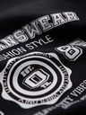 Ombre Clothing Férfi pamut póló College nyomattal - V2 black OM-TSPT-0269 Ombre Clothing