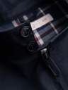 Ombre Clothing Férfi Harrington kabát állónyakkal és kockás béléssel - sötét kék V2 OM-JANP-0326 Ombre Clothing