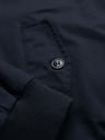 Ombre Clothing Férfi Harrington kabát állónyakkal és kockás béléssel - sötét kék V2 OM-JANP-0326 Ombre Clothing