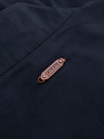 Ombre Clothing Férfi Harrington kabát állónyakkal és kockás béléssel - sötét kék V2 OM-JANP-0326 Ombre Clothing