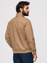 Ombre Clothing Férfi Harrington kabát állónyakkal és kockás béléssel - világos barna V5 OM-JANP-0326 Ombre Clothing
