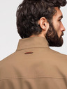 Ombre Clothing Férfi Harrington kabát állónyakkal és kockás béléssel - világos barna V5 OM-JANP-0326 Ombre Clothing