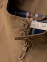 Ombre Clothing Férfi Harrington kabát állónyakkal és kockás béléssel - világos barna V5 OM-JANP-0326 Ombre Clothing