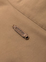 Ombre Clothing Férfi Harrington kabát állónyakkal és kockás béléssel - világos barna V5 OM-JANP-0326 Ombre Clothing