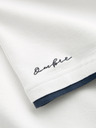 Ombre Clothing Férfi pamut pólóing kontraszt szegéllyel - fehér V1 OM-POSS-0170 Ombre Clothing