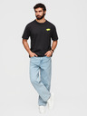 Ombre Clothing Férfi pamut pólók nyomattal - fekete V1 OM-TSPT-0288 Ombre Clothing