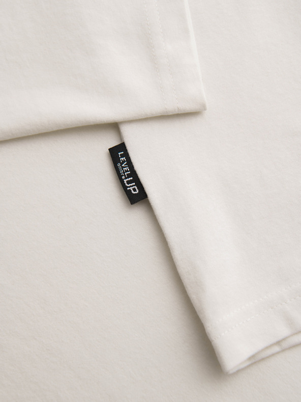 Ombre Clothing Pólók OM-TSBC-0291 - fekete/fehér/világos olíva Ombre Clothing