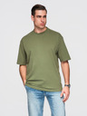 Ombre Clothing Pólók OM-TSBC-0291 - fekete/fehér/világos olíva Ombre Clothing