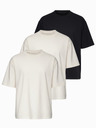 Ombre Clothing Pólók OM-TSBC-0291 - off white/off white/fekete Ombre Clothing