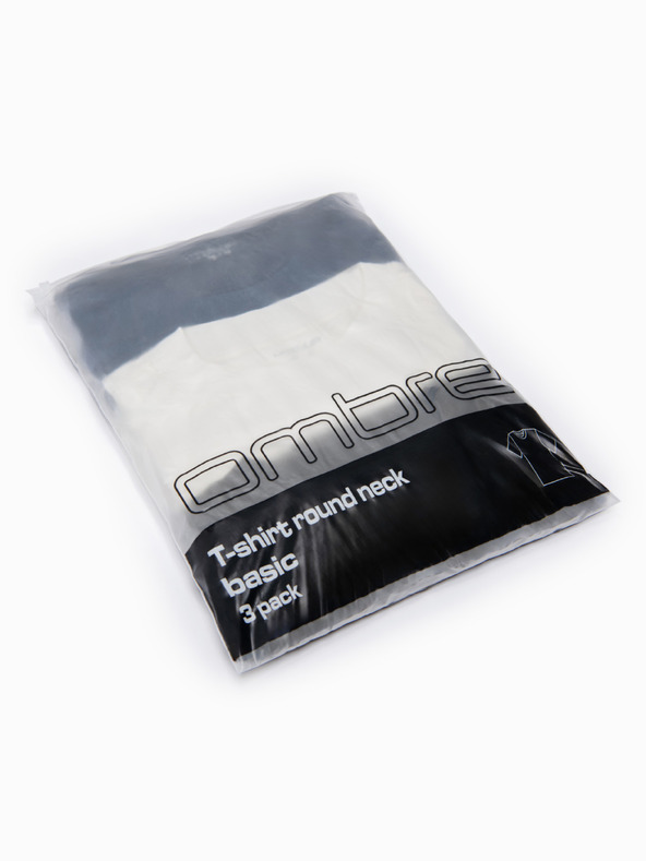 Ombre Clothing Pólók OM-TSBC-0291 - off white/halványan olíva/tengerészkék Ombre Clothing