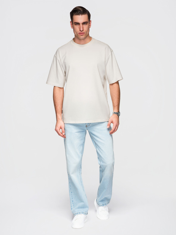 Ombre Clothing Pólók OM-TSBC-0291 - off white/halványan olíva/tengerészkék Ombre Clothing