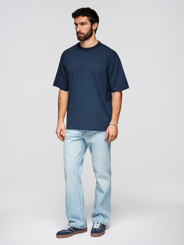 Ombre Clothing Pólók OM-TSBC-0291 - off white/halványan olíva/tengerészkék Ombre Clothing