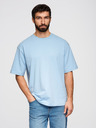 Ombre Clothing Pólók OM-TSBC-0291 - fekete/világos kék/fehér Ombre Clothing