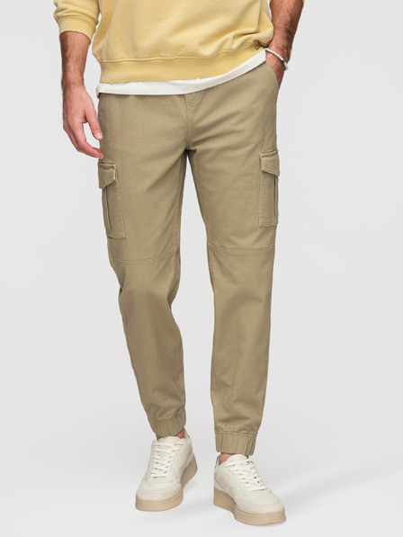 Ombre Clothing Férfi JOGGERY nadrág cipzáras cargo zsebbel - khaki V1 OM-PAJO-0290 Ombre Clothing