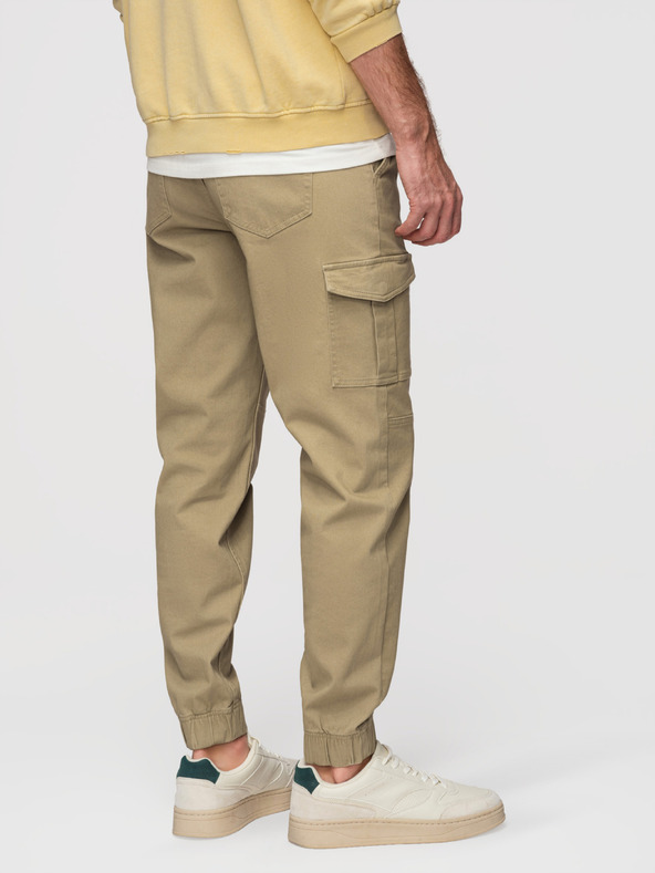 Ombre Clothing Férfi JOGGERY nadrág cipzáras cargo zsebbel - khaki V1 OM-PAJO-0290 Ombre Clothing