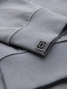 Ombre Clothing Férfi cipzáros kapucnis pulóver felvarrással - szürke V1 OM-SSZP-0256 Ombre Clothing