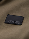 Ombre Clothing Férfi kapucnis pulóver gomb nélkül és felvarrással - olíva V4 OM-SSZP-0256 Ombre Clothing