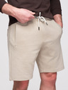 Ombre Clothing Férfi pamut rövidnadrág zsinórral és zsebbel - világos bézs V1 OM-SRBS-0205 Ombre Clothing