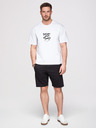 Ombre Clothing Férfi pamut rövidnadrág húzózsinórral és zsebbel - fekete V5 OM-SRBS-0205 Ombre Clothing