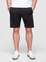 Ombre Clothing Férfi pamut rövidnadrág húzózsinórral és zsebbel - fekete V5 OM-SRBS-0205 Ombre Clothing