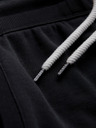 Ombre Clothing Férfi pamut rövidnadrág húzózsinórral és zsebbel - fekete V5 OM-SRBS-0205 Ombre Clothing