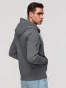 Ombre Clothing Férfi pamut BASIC cipzáras pulóver Ombre Clothing