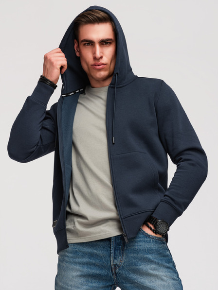 Ombre Clothing Férfi pamut rugalmas BASIC pulóver Ombre Clothing