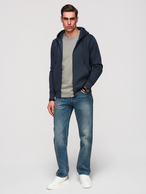 Ombre Clothing Férfi pamut rugalmas BASIC pulóver Ombre Clothing