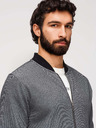 Ombre Clothing Férfi kötött bomber dzseki - fekete