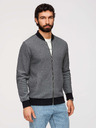 Ombre Clothing Férfi kötött bomber dzseki - fekete